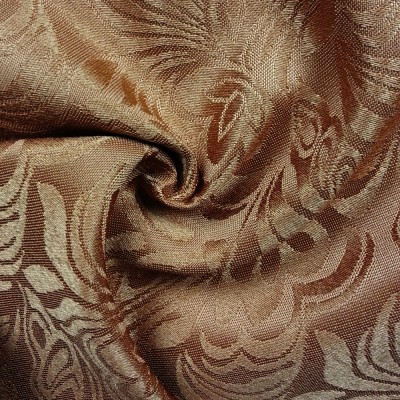 TB-FDN  提花桌布  枱布 100％滌  鬱金香-咖啡  花瓣紋 45度照